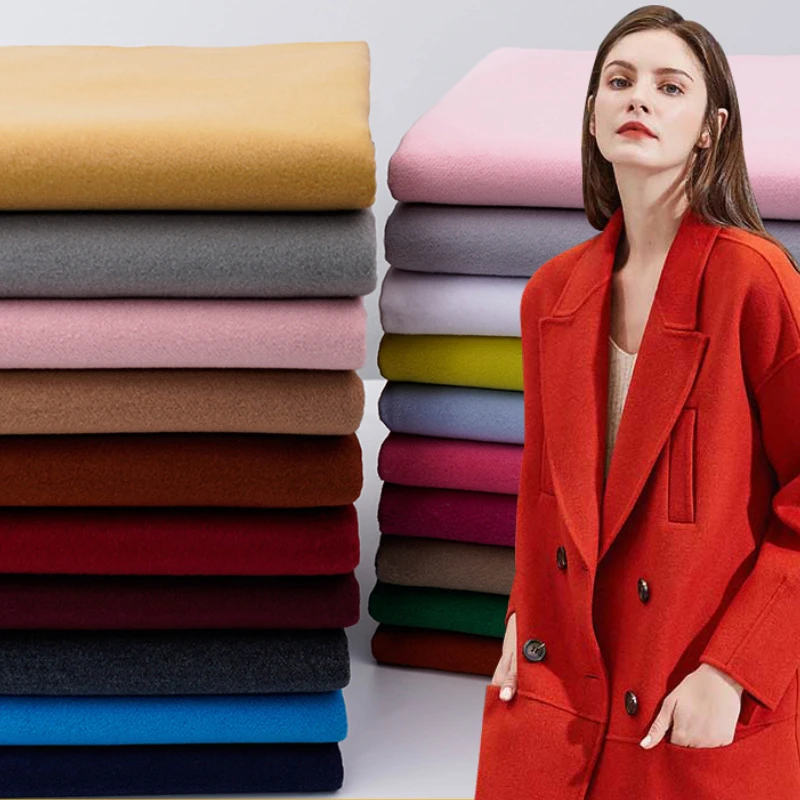 Wool Coat Peacoat - Autumn and Winter Double-sided Woolen Fabric