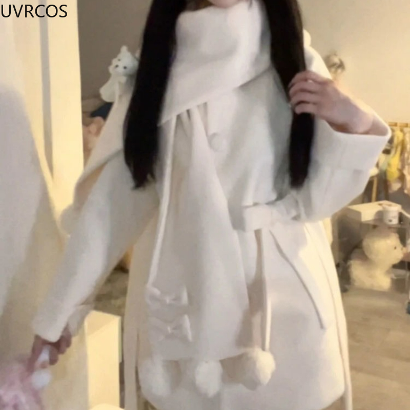 Autumn Winter Japanese Preppy  - огляд і ціна Wool Coat Peacoat