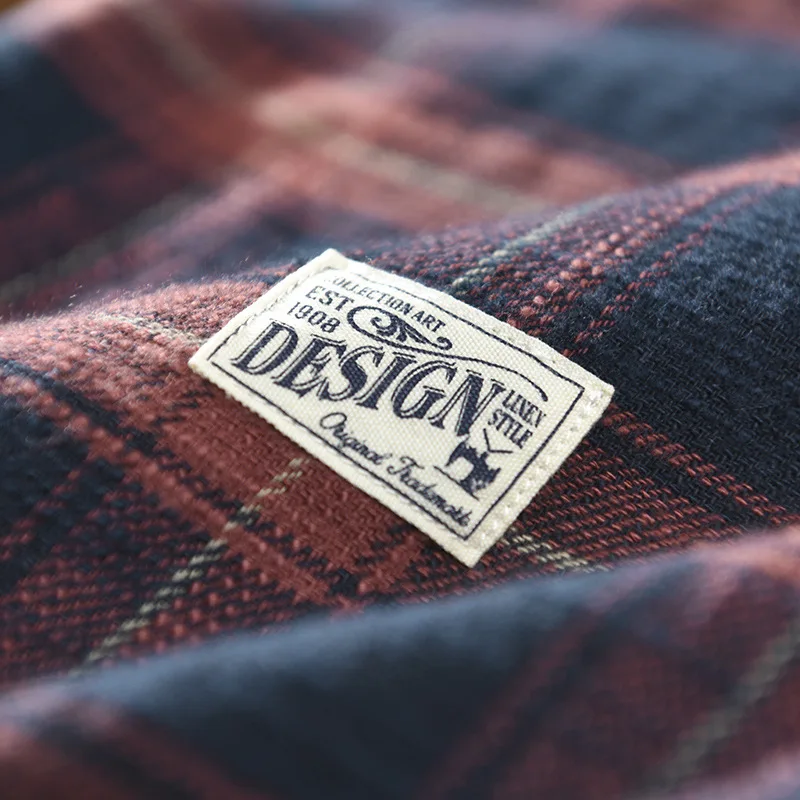 Spring and Autumn New Men 100% - огляд і ціна Flannel Shirt Lined