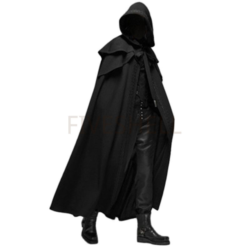 Medieval Vintage Hooded Loose  - огляд і ціна Wool Coat Peacoat