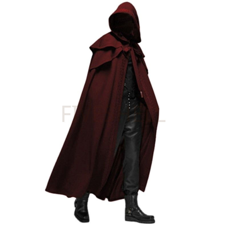 Medieval Vintage Hooded Loose  - огляд і ціна Wool Coat Peacoat