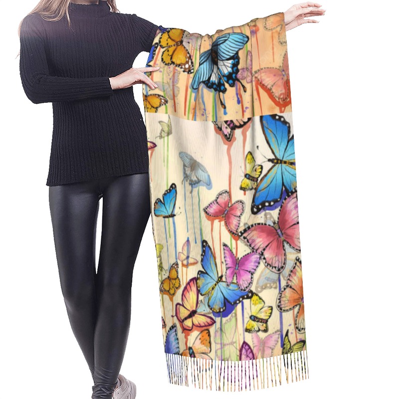 Retro Butterfly Winter Cashmer - огляд і ціна Cashmere Pashmina Wrap