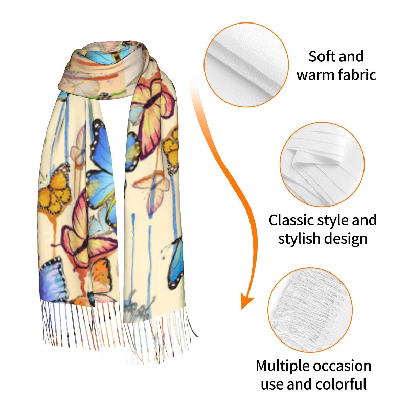 Retro Butterfly Winter Cashmer - огляд і ціна Cashmere Pashmina Wrap