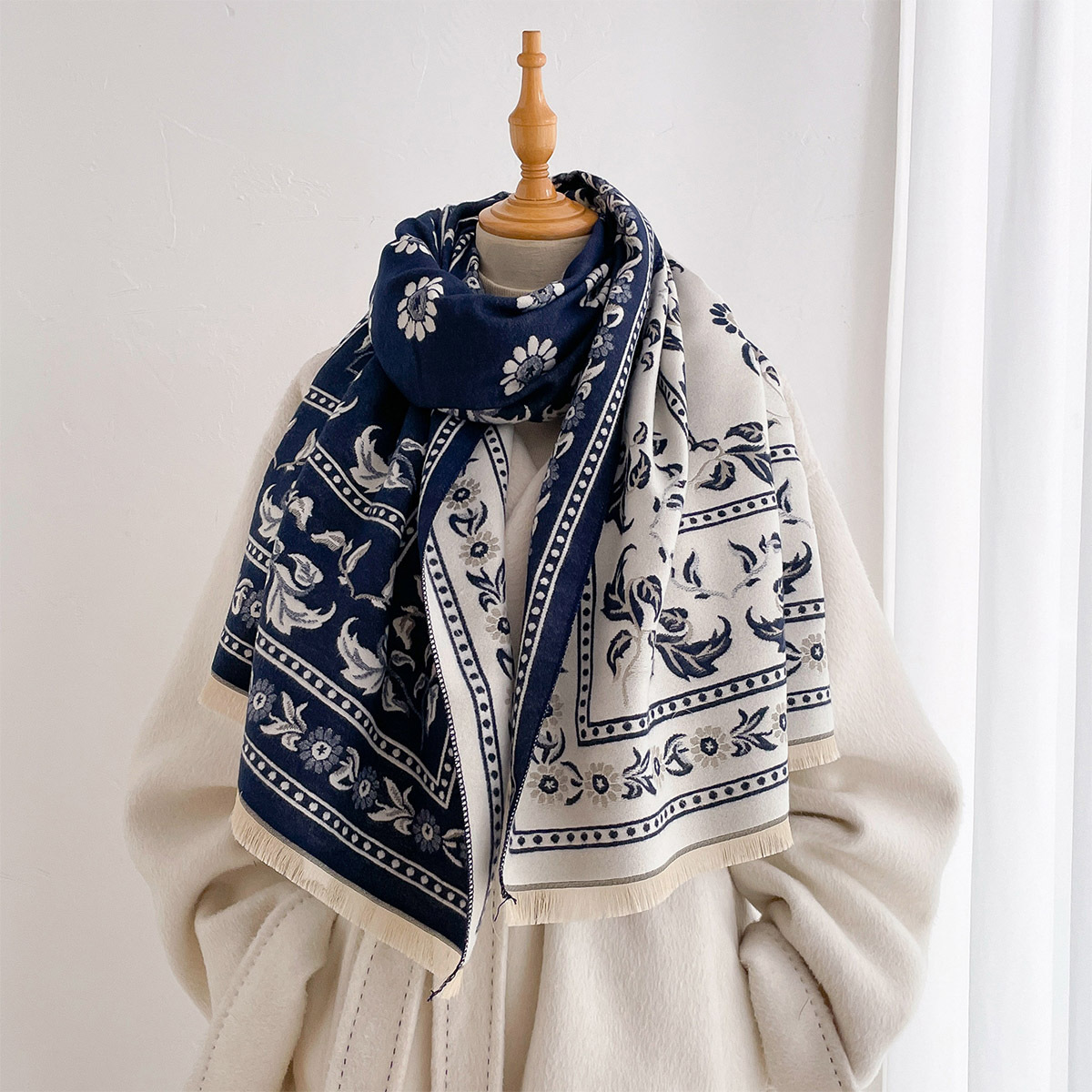 Women Faux Cashmere Double Sid - огляд і ціна Wool Scarf Men