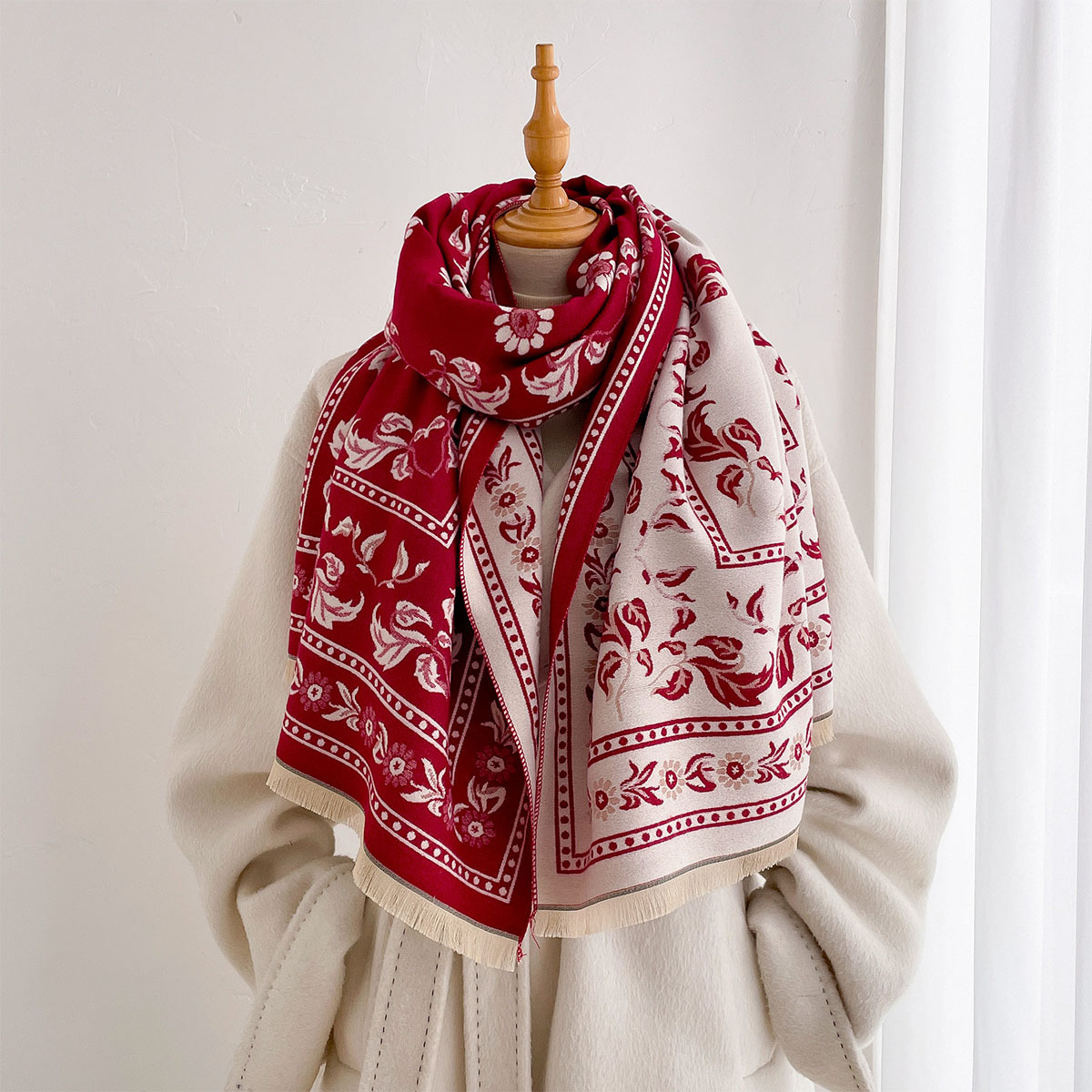 Women Faux Cashmere Double Sid - огляд і ціна Wool Scarf Men