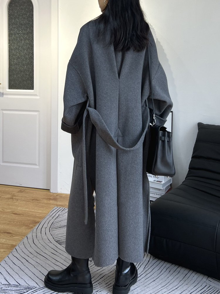 High-end Bathrobe Double-sided - огляд і ціна Wool Coat Peacoat
