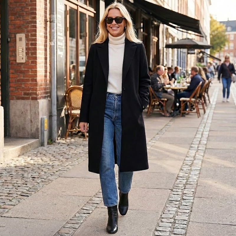 Willshela Women Fashion Solid  - огляд і ціна Wool Coat Peacoat