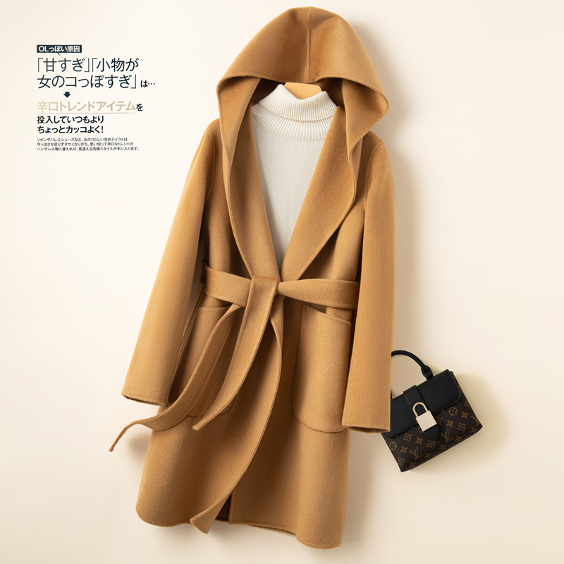 Women Double-sided Middle Long - огляд і ціна Wool Coat Peacoat
