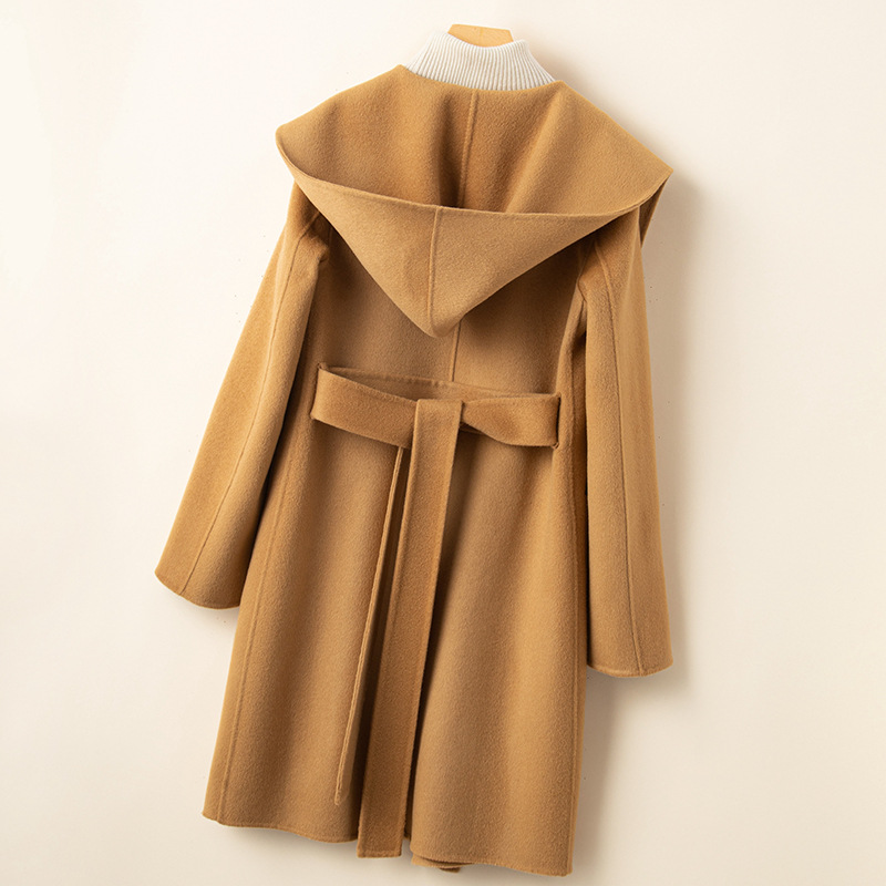 Women Double-sided Middle Long - огляд і ціна Wool Coat Peacoat