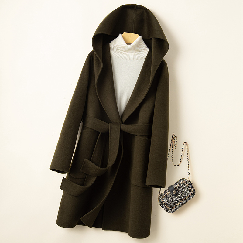 Women Double-sided Middle Long - огляд і ціна Wool Coat Peacoat