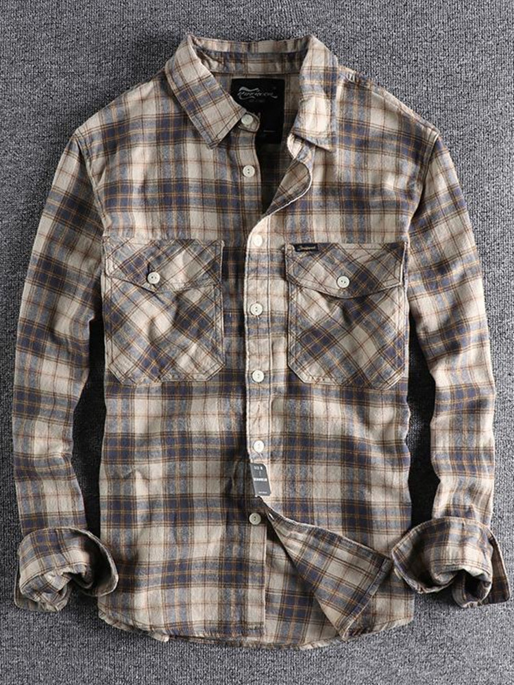 Spring and Autumn New Fashion  - огляд і ціна Flannel Shirt Lined
